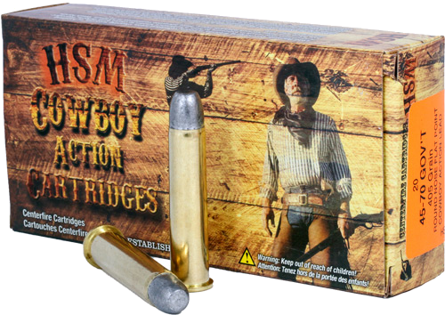 HSM Ammo Cowboy .45-70 Govt 405 Grain Ammunition – 20 Rounds