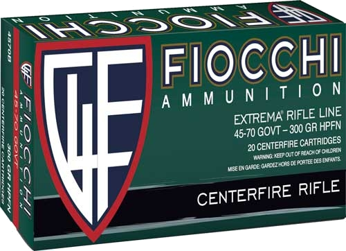 Fiocchi .45-70 Govt 300 Grain Hollow Point Ammunition – 20 Rounds