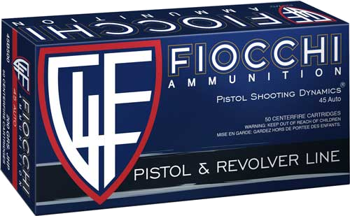 Fiocchi .45 ACP 200 Grain Jacketed Hollow Point Ammunition – 50 Rounds