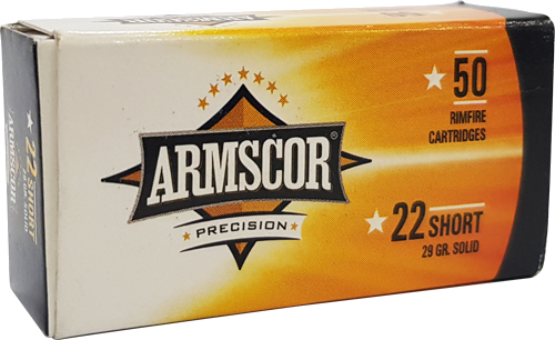 Armscor 22 Short 29 Grain Ammunition – 50 Rounds
