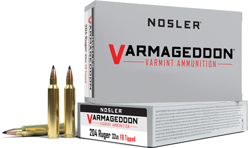 Nosler Bullets Varmageddon 204 Ruger 32 Grain Ammunition – 20 Rounds