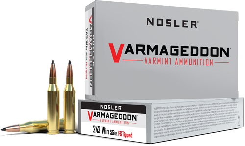 Nosler Bullets Varmageddon .243 Win 55 Grain Ammunition – 20 Rounds