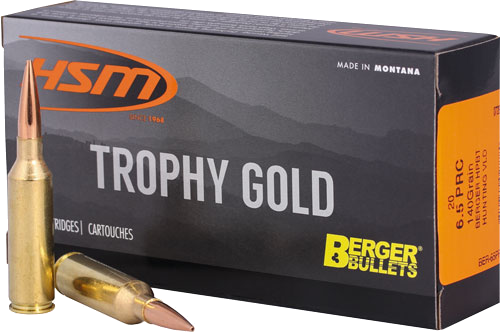 HSM Ammo Trophy 6.5 PRC 140 Grain Ammunition – 20 Rounds