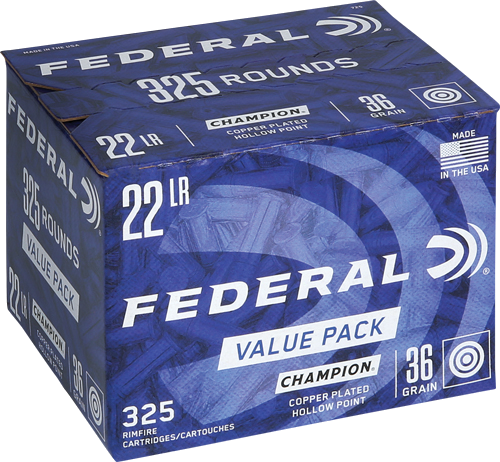 Federal .22 LR 36 Grain Hollow Point Ammunition – 325 Rounds