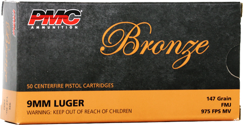 Pmc 9mm 147 Grain Full Metal Jacket Ammunition – 50 Rounds