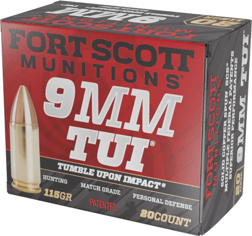 Fort Scott 9mm 115 Grain Ammunition – 20 Rounds