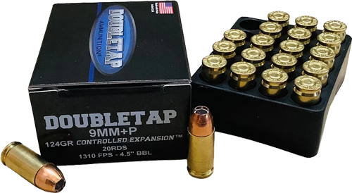 Doubletap 9mm 124 Grain Jacketed Hollow Point Ammunition – 20 Rounds