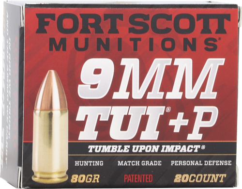 Fort Scott 9mm 80 Grain Ammunition – 20 Rounds