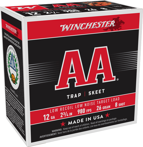 Winchester AA 12 Gauge #8 Shot Ammunition – 250 Rounds