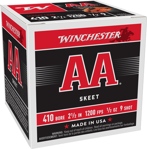 Winchester AA 410 2.5" 1/2 oz 9 #9 Shot Ammunition – 250 Rounds