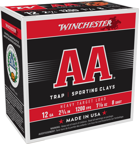 Winchester AA 12 Gauge #8 Shot Ammunition – 250 Rounds