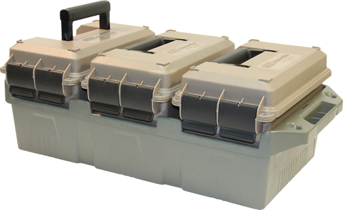 MTM 50 Caliber 3 Can Ammo Crate FDE/Green Lockable .50 Caliber Ammunition