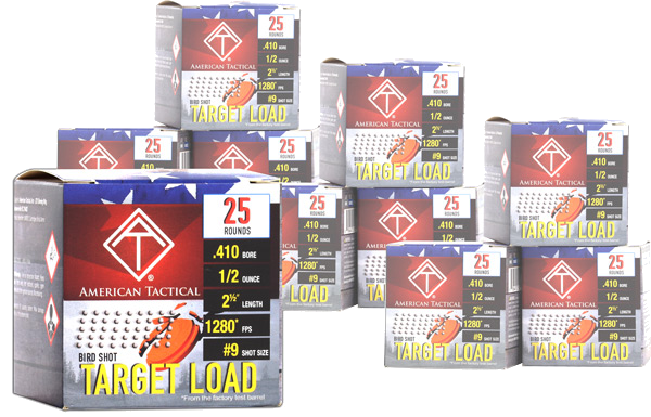 ATI Ammunition Target Load 410 2.5" 1/2 oz 9 #9 Shot Ammunition – 250 Rounds