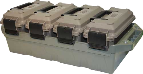 MTM 4-Can Ammo Crate with 4 .30 Cal Ammo Cans Army Green/Dk Erth Ammunition