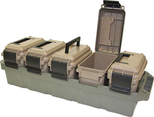 MTM 5-Can Ammo Crate Mini with 5 Ac15 Mini Ammo Cans Green/Dk Ert Ammunition