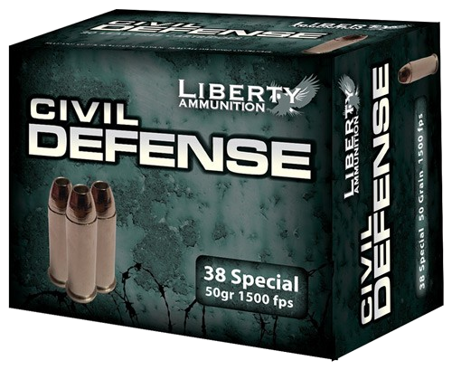 Liberty Civil Defense .38 Special 50 Grain Hollow Point Ammunition – 20 Rounds