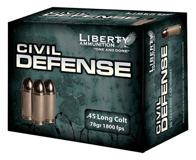 Liberty Civil Defense .45 Colt 78 Grain Hollow Point Ammunition – 20 Rounds