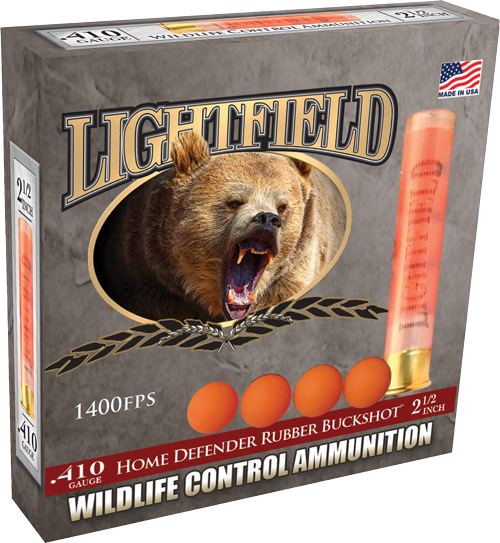 Lightfield 410 2.5" Rubber Buck 4 Pellet Ammunition – 5 Rounds