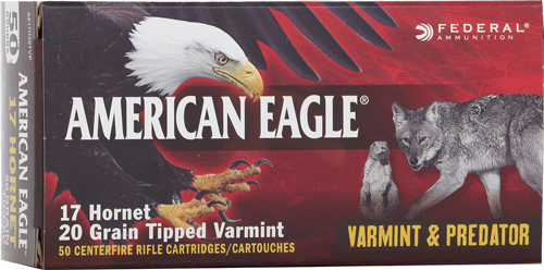 Federal Ae 17 Hornet 20 Grain Ammunition – 50 Rounds