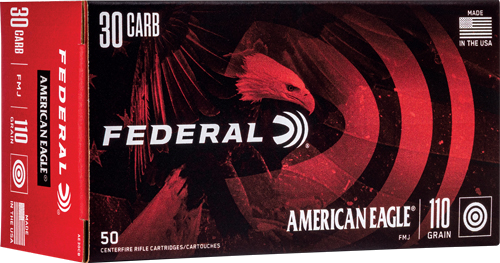 Federal Ae 30 Carbine 110 Grain Full Metal Jacket Ammunition – 50 Rounds
