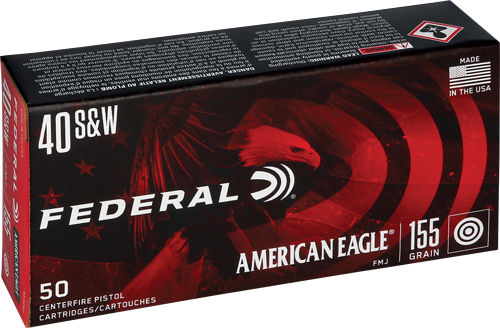 Federal Ae .40 S&W 155 Grain Full Metal Jacket Ammunition – 50 Rounds