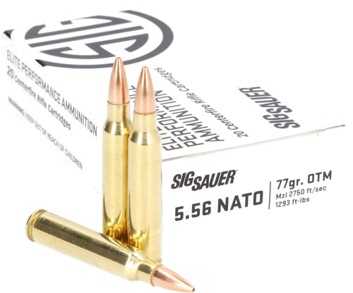SIG Sauer Ammo 5.56 NATO 77 Grain OPEN TIP Ammunition – 20 Rounds