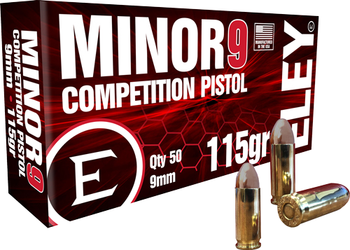 Eley Minor 9 Competition 9mm 115 Grain Full Metal Jacket Ammunition – 50 Rounds