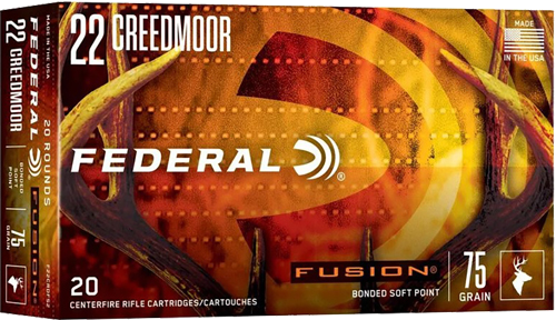 Federal Fusion .22 Creedmoor 75 Grain SP Ammunition – 20 Rounds