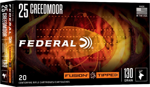 Federal Fusion Tipped 25 Creedmoor 130 Grain Ammunition – 20 Rounds