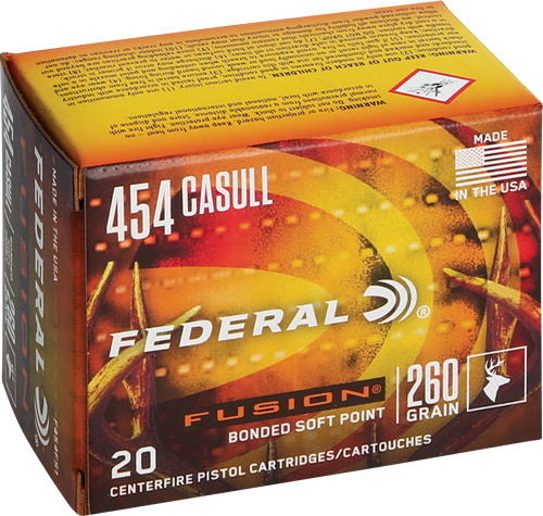Federal Fusion 454 Casull 260 Grain Ammunition – 20 Rounds