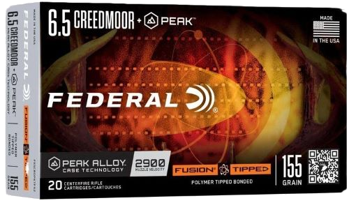 Federal Fusn Tpd Peak 6.5 Creedmoor 155 Grain Ammunition – 20 Rounds