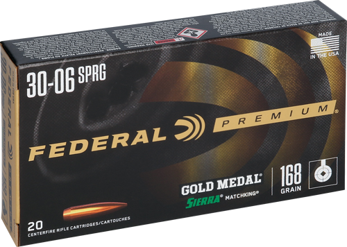 Federal Medal .30-06 Springfield 168 Grain Ammunition – 20 Rounds