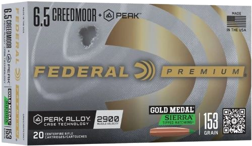 Federal Gold Medal 6.5 Creedmoor 153 Grain Ammunition – 20 Rounds
