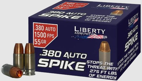Liberty Spike .380 ACP 55 Grain Hollow Point Ammunition – 20 Rounds