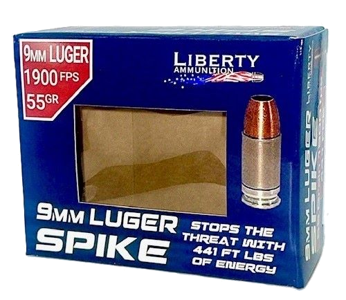 Liberty Spike 9mm 55 Grain Hollow Point Ammunition – 20 Rounds