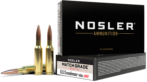 Nosler Bullets Match 6.5 Creedmoor 140 Grain Ammunition – 20 Rounds