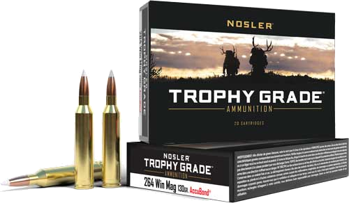 Nosler Bullets Trophy Grade 130 Grain Ammunition – 20 Rounds