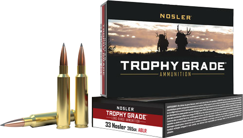 Nosler Bullets Trophy Grade LR 33 Nosler 265 Grain Ammunition – 20 Rounds