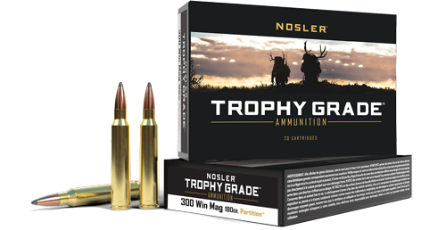 Nosler Bullets Trophy .300 Win Mag 180 Grain Ammunition – 20 Rounds