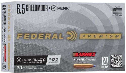 Federal Brns Lrx Peak 6.5 Creedmoor 127 Grain Ammunition – 20 Rounds