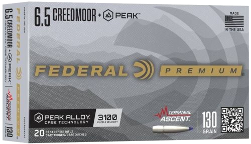 Federal Trm Asnt Peak 6.5 Creedmoor 130 Grain Ammunition – 20 Rounds