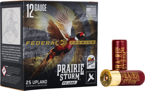 Federal Prairie Storm 12 Gauge #4 Shot Ammunition – 25 Rounds