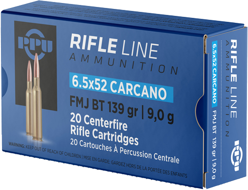 Ppu 6.5x52 Carcano 139 Grain Full Metal Jacket Ammunition – 20 Rounds