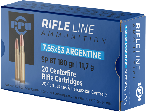 Ppu 7.65x53 Argentine Mauser 180 Grain Ammunition – 20 Rounds