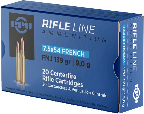 Ppu 7.5x54 French Mauser 139 Grain Full Metal Jacket Ammunition – 20 Rounds