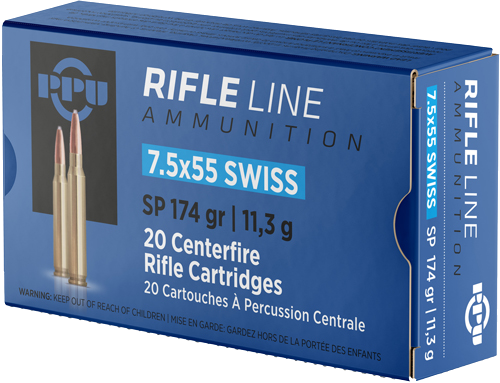 Ppu 7.5x55 Swiss 174 Grain Ammunition – 20 Rounds