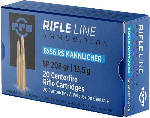 Ppu 8x56r Mannlicher 208 Grain Ammunition – 20 Rounds