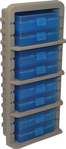 MTM Ammo Rack with 8 P509m 50rnd Flip Top Boxes Clr Blue/Dk Eth Ammunition