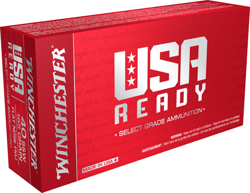 Winchester USA Ready .40 S&W 165 Grain Full Metal Jacket Ammunition – 50 Rounds