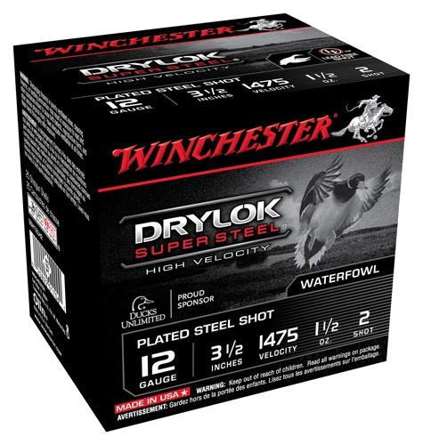 Winchester Drylok 12 Gauge #2 Shot Ammunition – 25 Rounds